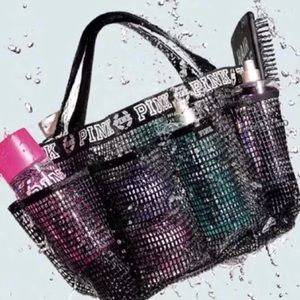 pink shower caddy